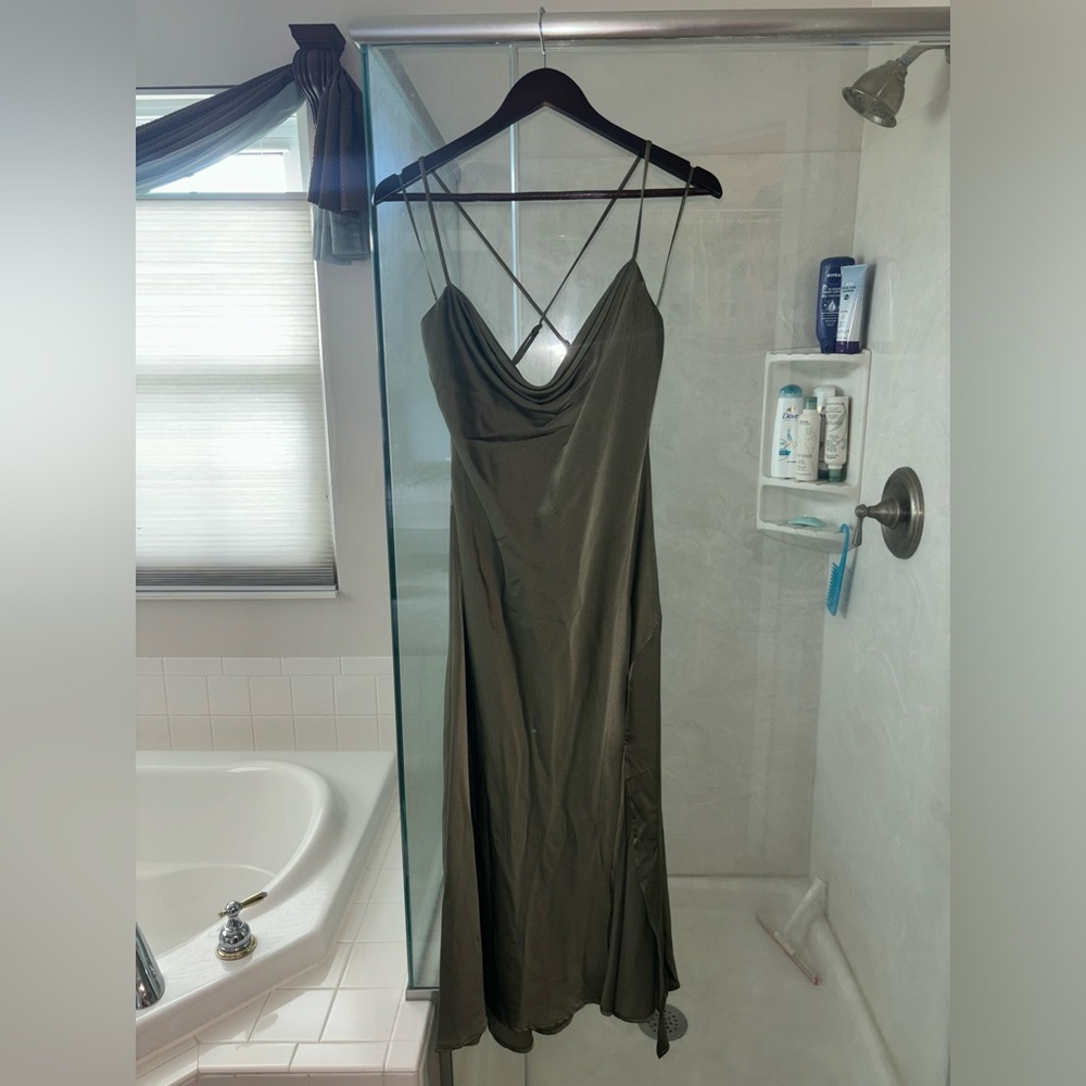 ASTR The Label, olive green dress, size M